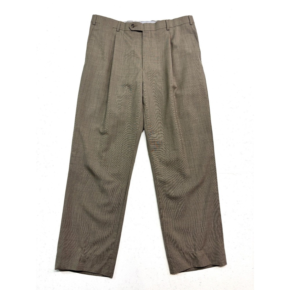 Hart Schaffner Marx 36x29 Dress Suit Pants Wool Pleated Trousers Mens High Waist